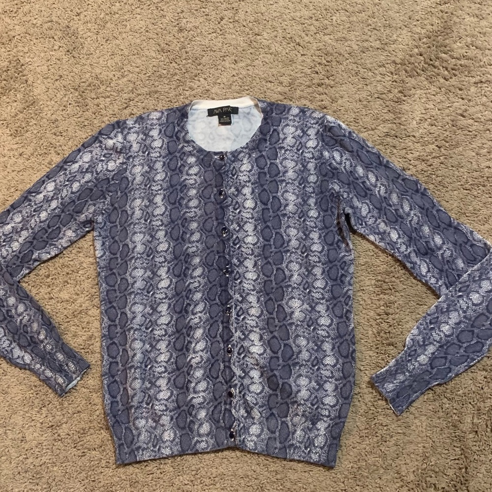 Ava Paige Snakeskin Pattern Cardigan Medium